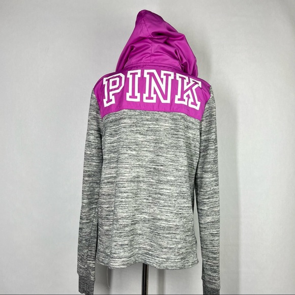 Pink Victoria's Secret Purple Gray Size Medium Women's Quarter Zip Pullover - Picture 6 of 8